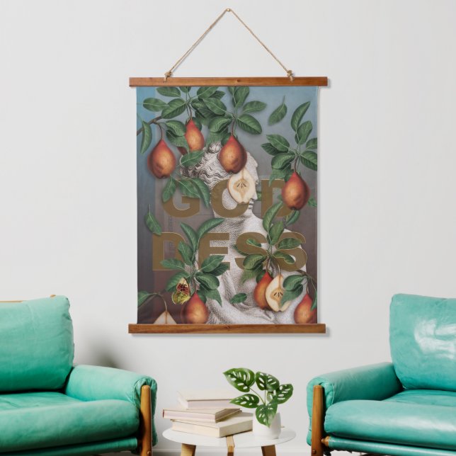 Botanical Art Illustration Collage Goddess Venus   Hanging Tapestry (Living Room)