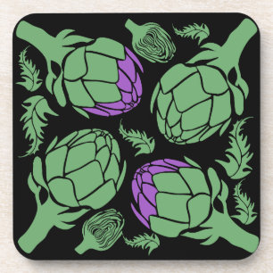 Botanical Artichoke Art Home Decor Coaster