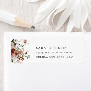 Botanical Autumn Floral Return Address