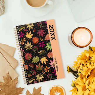 Botanical Autumn Leaves Fall Foliage Name Planner