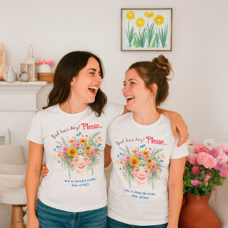 Botanical Bad Hair Day Funny Floral Real Estate Singlet