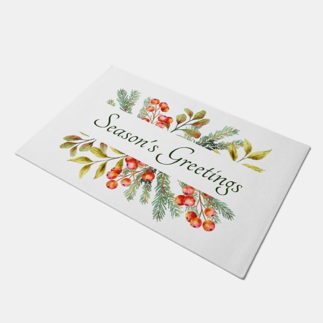 Botanical banner custom  doormat (Angled)