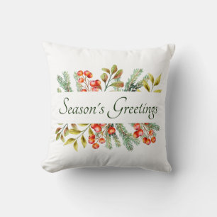 Botanical banner custom throw pillow