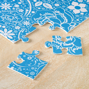 Botanical Beauties Light Blue Puzzle
