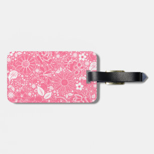 Botanical Beauties Light Pink Luggage Tag