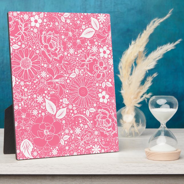 Botanical Beauties Light Pink Plaque (Side)