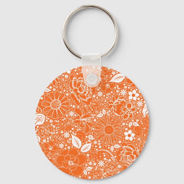 Botanical Beauties Orange Key Chain (Front)