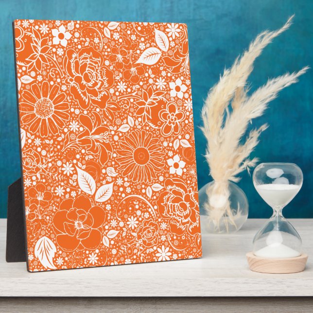 Botanical Beauties Orange Plaque (Side)