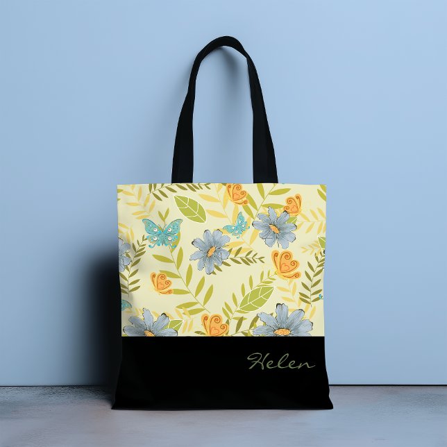 Botanical Beauty Personalized Designer Tote Bag (Creator Uploaded)