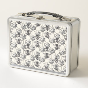 Botanical Bee Metal Lunch Box