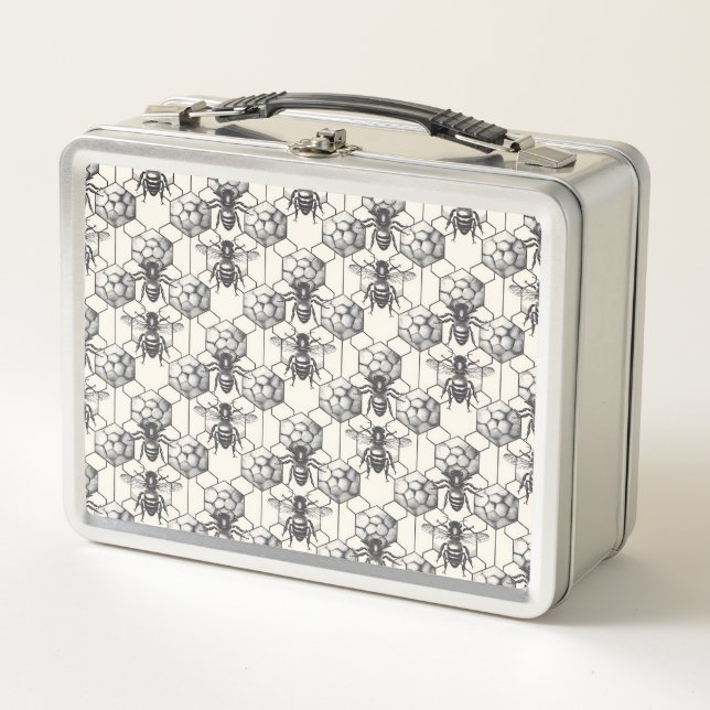 Botanical Bee Metal Lunch Box (Front)