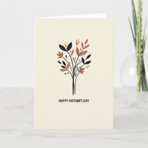 Botanical Beige Pattern Card