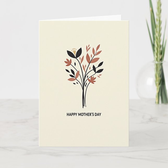 Botanical Beige Pattern Card (Front)