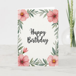 Botanical Birthday Joy Card