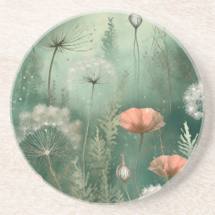 Botanical Bliss: AI-Generated Flower Coaster