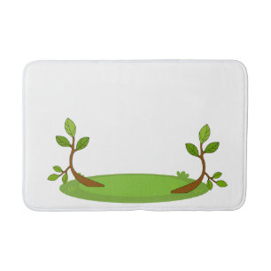 "Botanical Bliss Bathmat – Lush Greenery Design"
