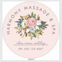 Botanical Bliss Elegant Floral Curved Text | Blush