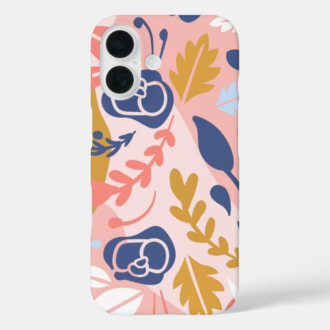 Botanical Bliss Modern Abstract Foliage Case-Mate iPhone Case (Back)