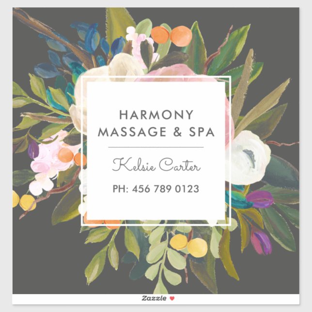 Botanical Bliss Modern Elegant Floral | Black (Sheet)