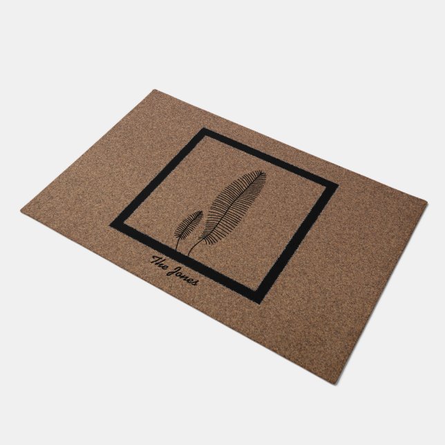 Botanical Bliss: Personalised Plant Design Doormat (Angled)