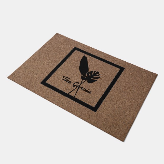 Botanical Bliss: Personalised Plant Design Doormat (Angled)