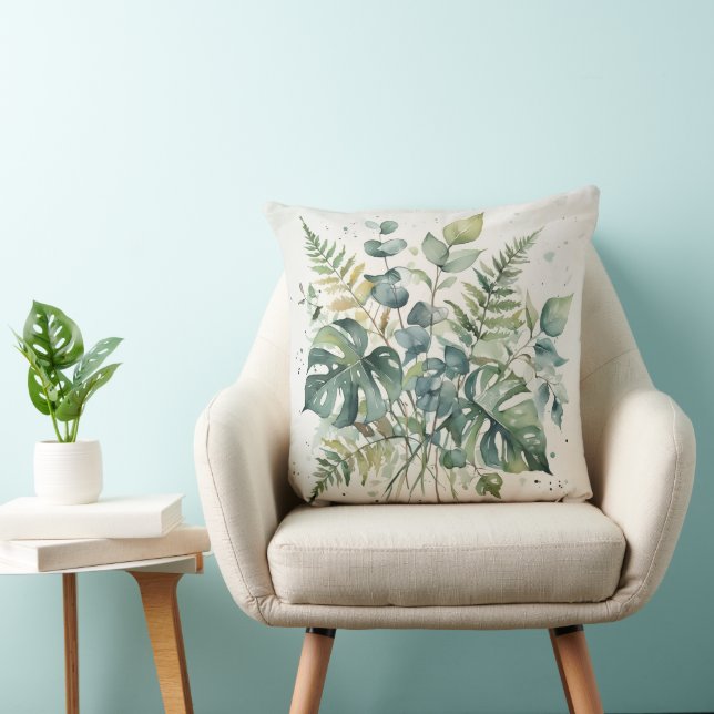 Botanical Bliss Throw Pillow (Chair)