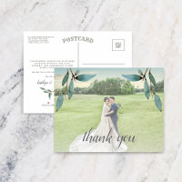 Botanical Bliss Wedding Photo Thank You
