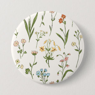 Botanical Bloom - Elegant Floral 7.5 Cm Round Badge