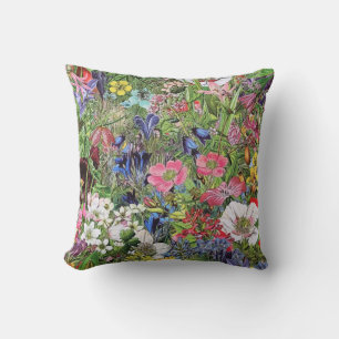 Botanical Bloom Nature Wildflower Cushion