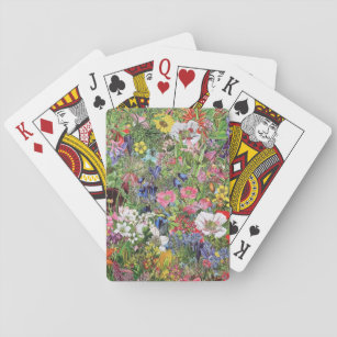 Botanical Bloom Nature Wildflower Playing Cards