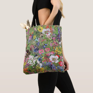 Botanical Bloom Nature Wildflower Tote Bag
