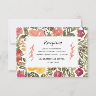 Botanical Bloom Painting Reception Card
