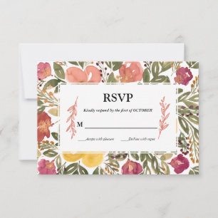 Botanical Bloom Painting RSVP Card