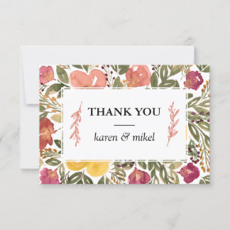 Botanical Bloom Painting Thank You Card