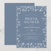Botanical Blue Bridal Shower 