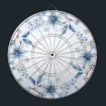 Botanical Blue Flowers Dartboard<br><div class="desc">Beautiful Botanical Blue Flowers Dartboard</div>
