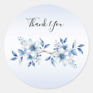 Botanical Blue Flowers Sticker