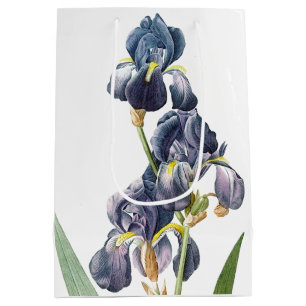 Botanical Blue Iris Flowers Floral Redoute Bag