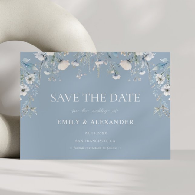 Botanical Blue Wedding Announcement Suite (Creator Uploaded)