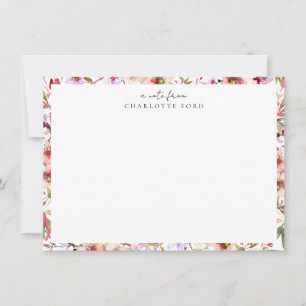 Botanical Blush Pink Cherry Blossoms Floral Frame Card