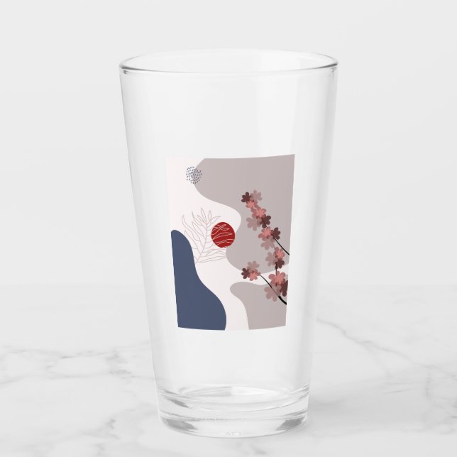 Botanical Boho Blue Magenta Glass (Front)