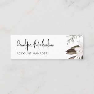 Botanical Boho Border with Modern Lettering Mini Business Card