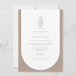 Botanical Boho Elegant Formal Wedding   Invitation