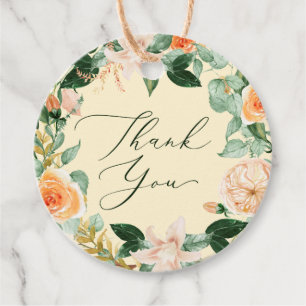 Botanical Boho Greenery Watercolor Thank you Favour Tags