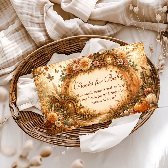 Botanical Boho Pumpkin Books for Baby Enclosure Card (Creator Uploaded)