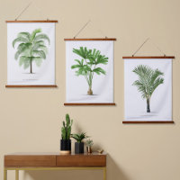Botanical Boho Vintage Palm Tree Canvas Poster