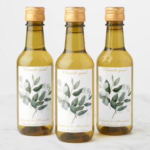 BOTANICAL BOUQUET WHITE CUSTOM WINE LABEL