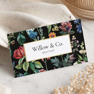 Botanical Boutique Elegant Business Card