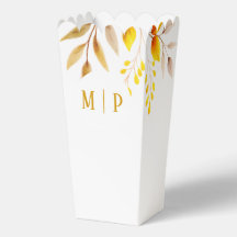 Botanical Branches watercolor theme Yellow colors