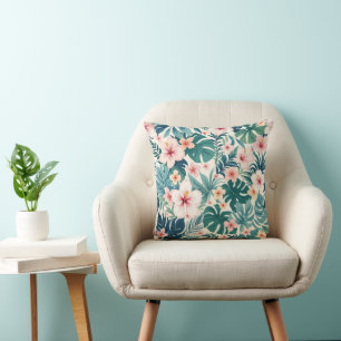 Botanical Breeze – Tropical Floral Decorative Pill Cushion